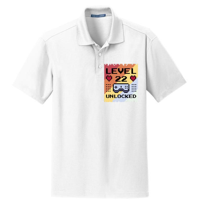 Level 22 Unlocked Birthday Dry Zone Grid Polo