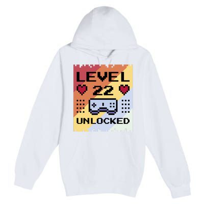 Level 22 Unlocked Birthday Premium Pullover Hoodie