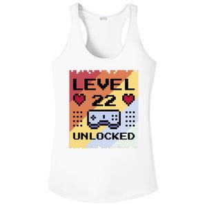 Level 22 Unlocked Birthday Ladies PosiCharge Competitor Racerback Tank