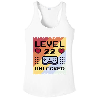 Level 22 Unlocked Birthday Ladies PosiCharge Competitor Racerback Tank