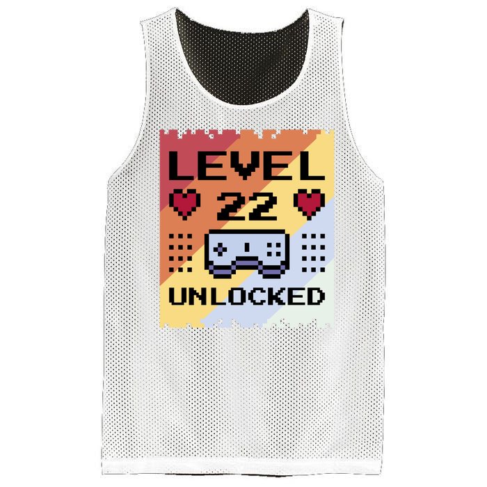 Level 22 Unlocked Birthday Mesh Reversible Basketball Jersey Tank