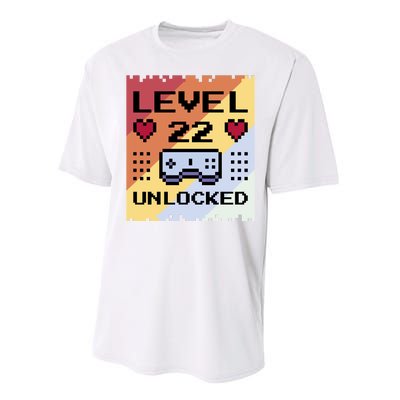 Level 22 Unlocked Birthday Performance Sprint T-Shirt