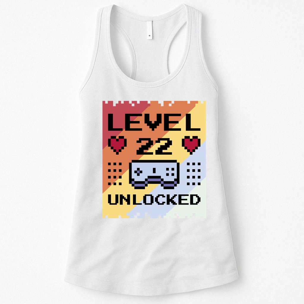 Level 22 Unlocked Birthday Womens Tank Top