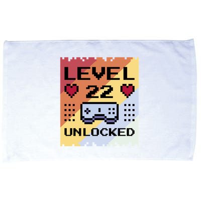 Level 22 Unlocked Birthday Microfiber Hand Towel