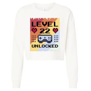 Level 22 Unlocked Birthday Cropped Pullover Crew