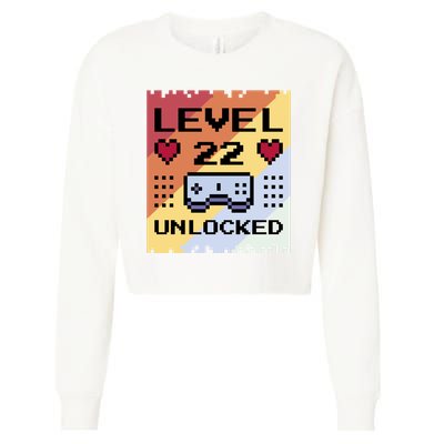 Level 22 Unlocked Birthday Cropped Pullover Crew