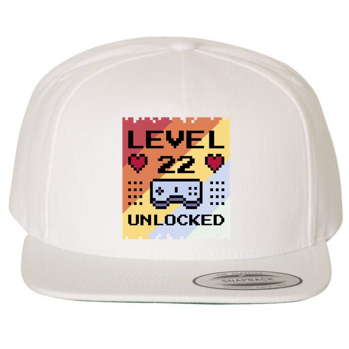 Level 22 Unlocked Birthday Wool Snapback Cap