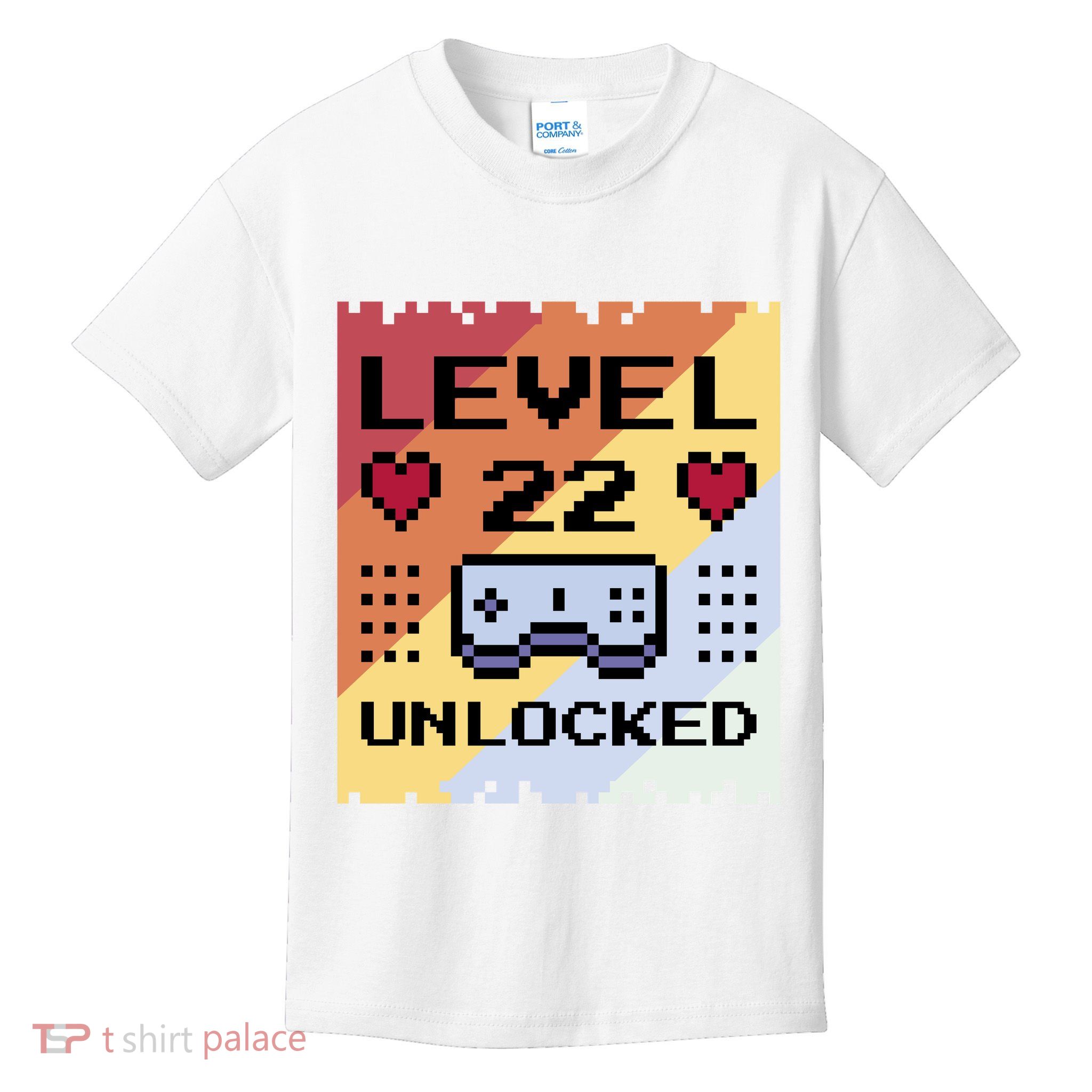 Level 22 Unlocked Birthday Kids T-Shirt