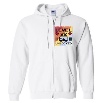 Level 22 Unlocked Birthday Full Zip Hoodie