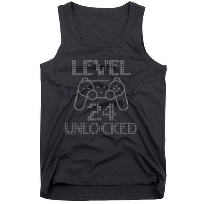 Level 24 Unlocked Gamer Birthday 24th Gaming Legend Tank Top