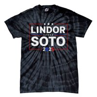 Lindor 25 Vintage Mets Name Political Meme Baseballs Tie-Dye T-Shirt