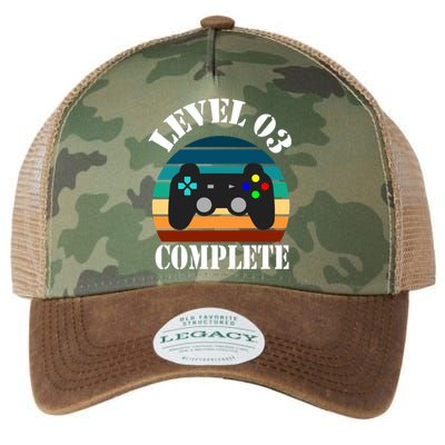 Level 3 Complete Retro Vintage/ 3rd Anniversary Gift/ 3rd Birthday Gift Level3 Legacy Tie Dye Trucker Hat