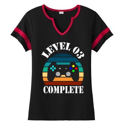 Level 3 Complete Retro Vintage/ 3rd Anniversary Gift/ 3rd Birthday Gift Level3 Ladies Halftime Notch Neck Tee