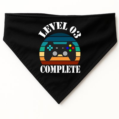 Level 3 Complete Retro Vintage/ 3rd Anniversary Gift/ 3rd Birthday Gift Level3 USA-Made Doggie Bandana