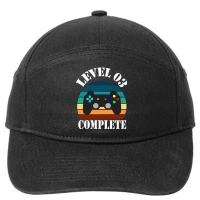 Level 3 Complete Retro Vintage/ 3rd Anniversary Gift/ 3rd Birthday Gift Level3 7-Panel Snapback Hat