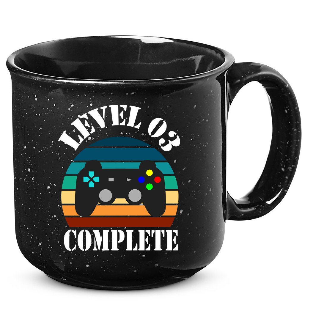 Level 3 Complete Retro Vintage/ 3rd Anniversary Gift/ 3rd Birthday Gift Level3 15oz Campfire Ceramic Mug