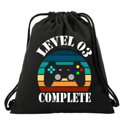 Level 3 Complete Retro Vintage/ 3rd Anniversary Gift/ 3rd Birthday Gift Level3 Drawstring Bag