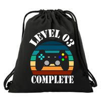 Level 3 Complete Retro Vintage/ 3rd Anniversary Gift/ 3rd Birthday Gift Level3 Drawstring Bag
