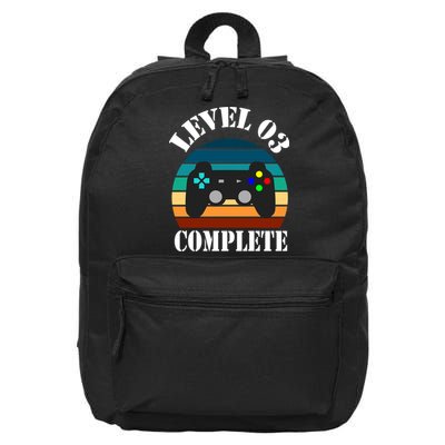 Level 3 Complete Retro Vintage/ 3rd Anniversary Gift/ 3rd Birthday Gift Level3 16 in Basic Backpack
