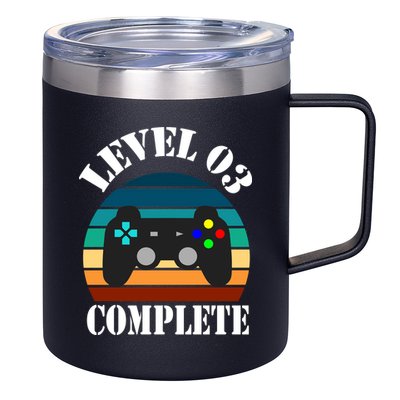Level 3 Complete Retro Vintage/ 3rd Anniversary Gift/ 3rd Birthday Gift Level3 12oz Stainless Steel Coffee Mug