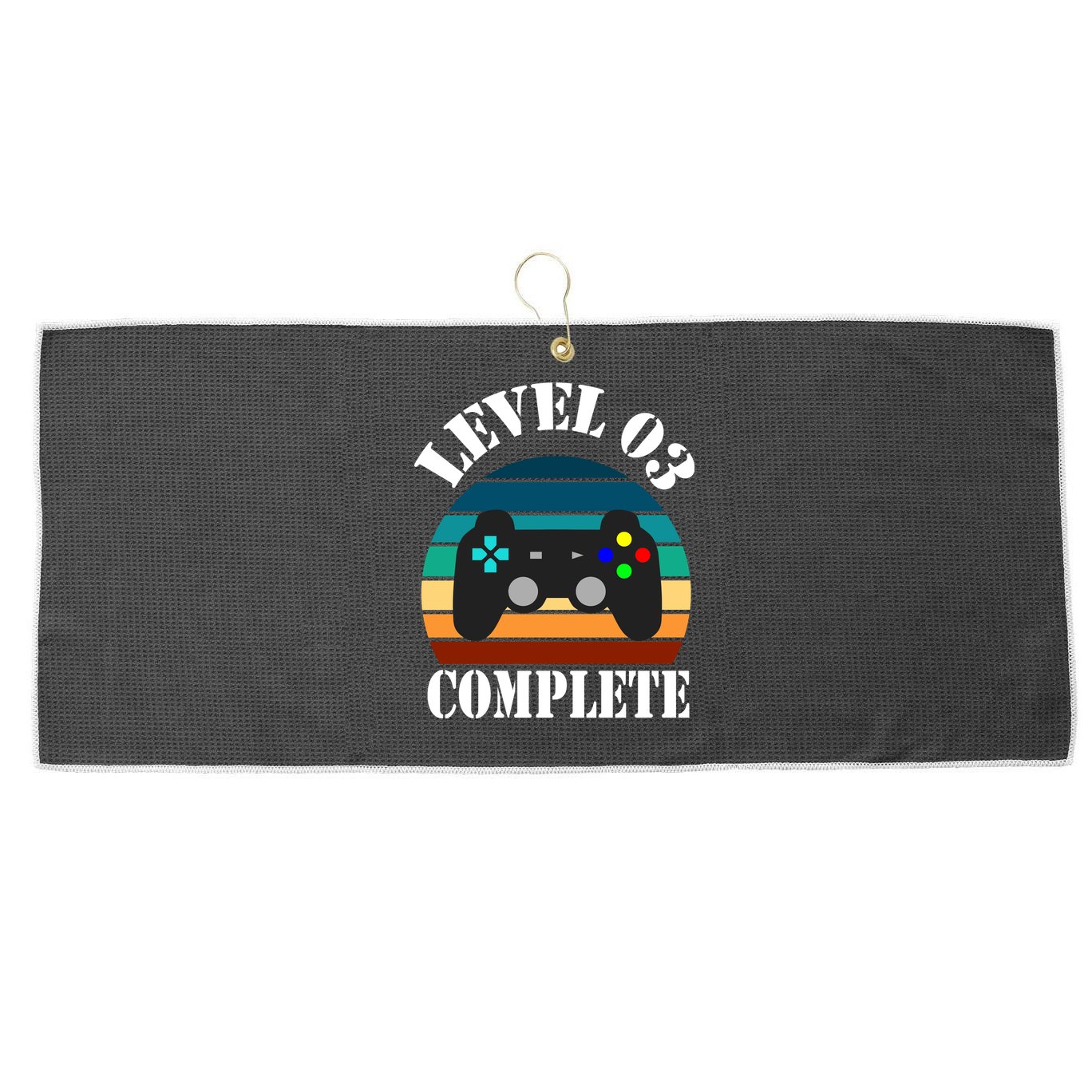 Level 3 Complete Retro Vintage/ 3rd Anniversary Gift/ 3rd Birthday Gift Level3 Large Microfiber Waffle Golf Towel