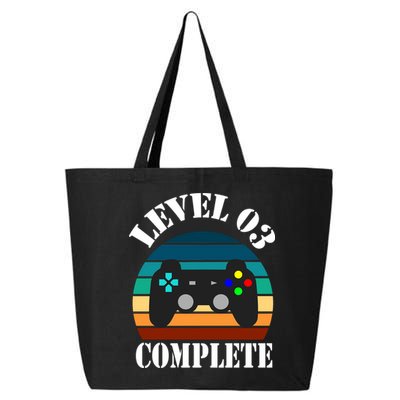 Level 3 Complete Retro Vintage/ 3rd Anniversary Gift/ 3rd Birthday Gift Level3 25L Jumbo Tote