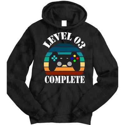 Level 3 Complete Retro Vintage/ 3rd Anniversary Gift/ 3rd Birthday Gift Level3 Tie Dye Hoodie