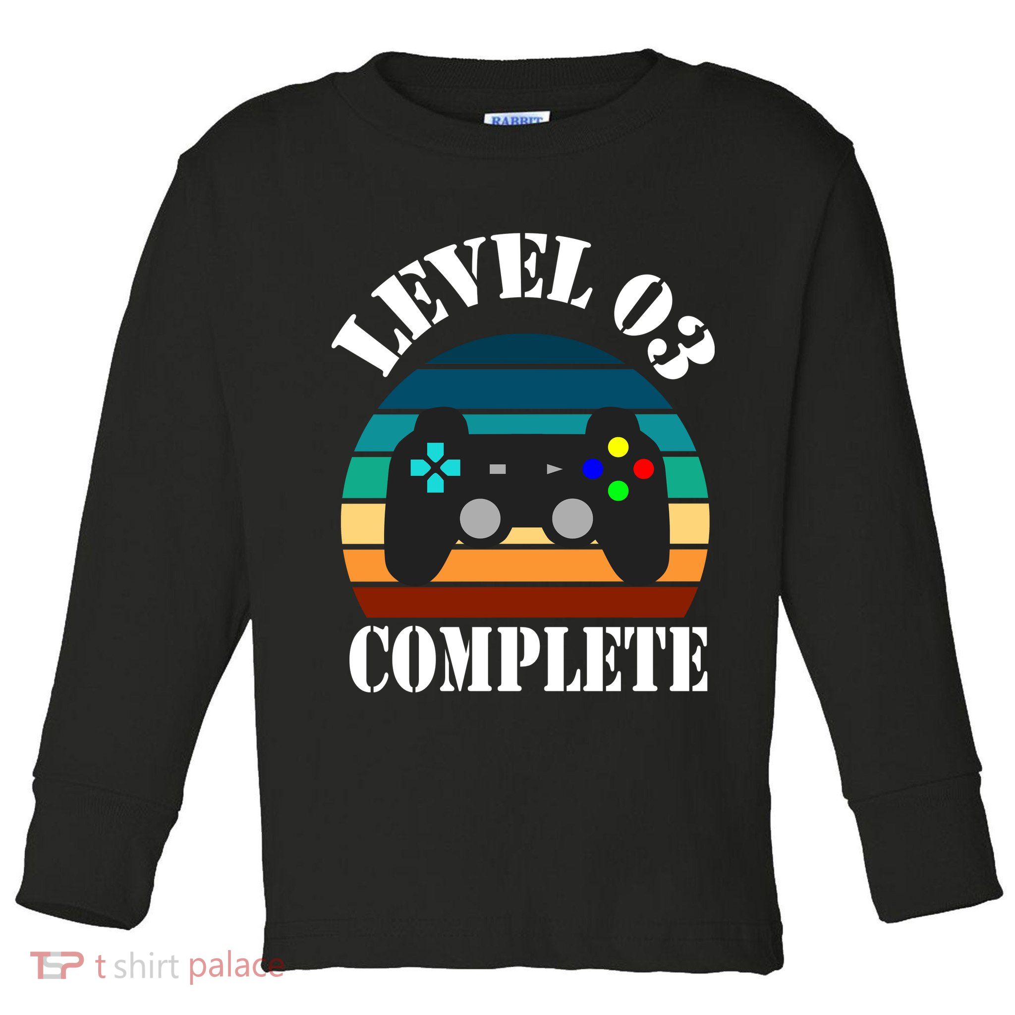 Level 3 Complete Retro Vintage/ 3rd Anniversary Gift/ 3rd Birthday Gift Level3 Toddler Long Sleeve Shirt