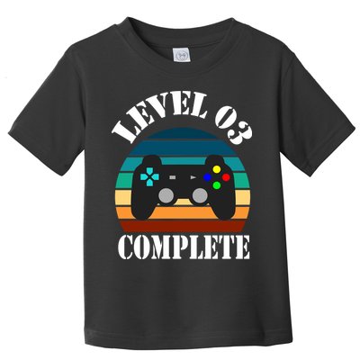 Level 3 Complete Retro Vintage/ 3rd Anniversary Gift/ 3rd Birthday Gift Level3 Toddler T-Shirt