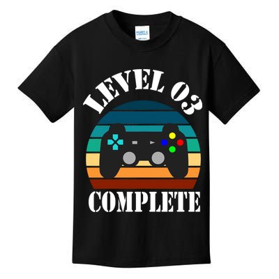 Level 3 Complete Retro Vintage/ 3rd Anniversary Gift/ 3rd Birthday Gift Level3 Kids T-Shirt