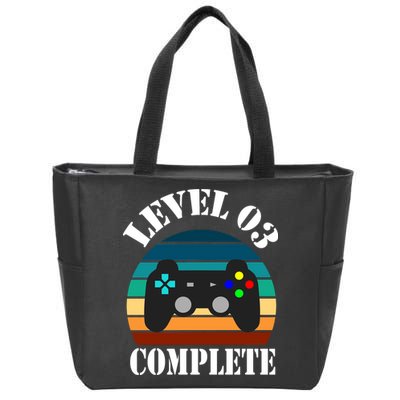 Level 3 Complete Retro Vintage/ 3rd Anniversary Gift/ 3rd Birthday Gift Level3 Zip Tote Bag
