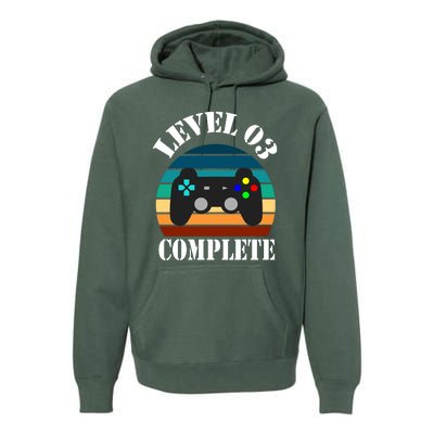 Level 3 Complete Retro Vintage/ 3rd Anniversary Gift/ 3rd Birthday Gift Level3 Premium Hoodie