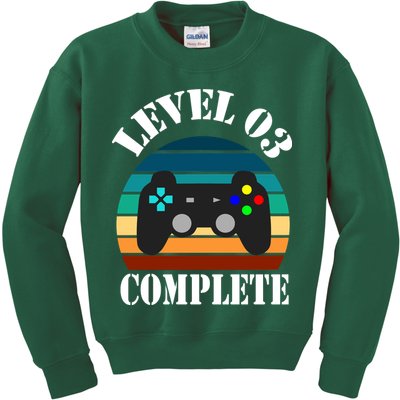 Level 3 Complete Retro Vintage/ 3rd Anniversary Gift/ 3rd Birthday Gift Level3 Kids Sweatshirt