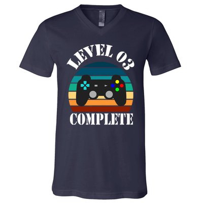 Level 3 Complete Retro Vintage/ 3rd Anniversary Gift/ 3rd Birthday Gift Level3 V-Neck T-Shirt