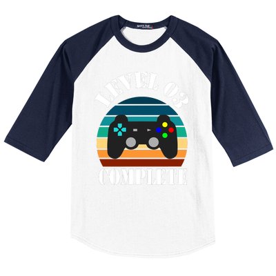 Level 3 Complete Retro Vintage/ 3rd Anniversary Gift/ 3rd Birthday Gift Level3 Baseball Sleeve Shirt