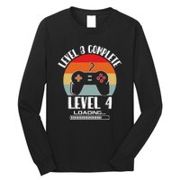 Level 3 Complete Level 4 Loading Vintage Birthday Video Game Long Sleeve Shirt