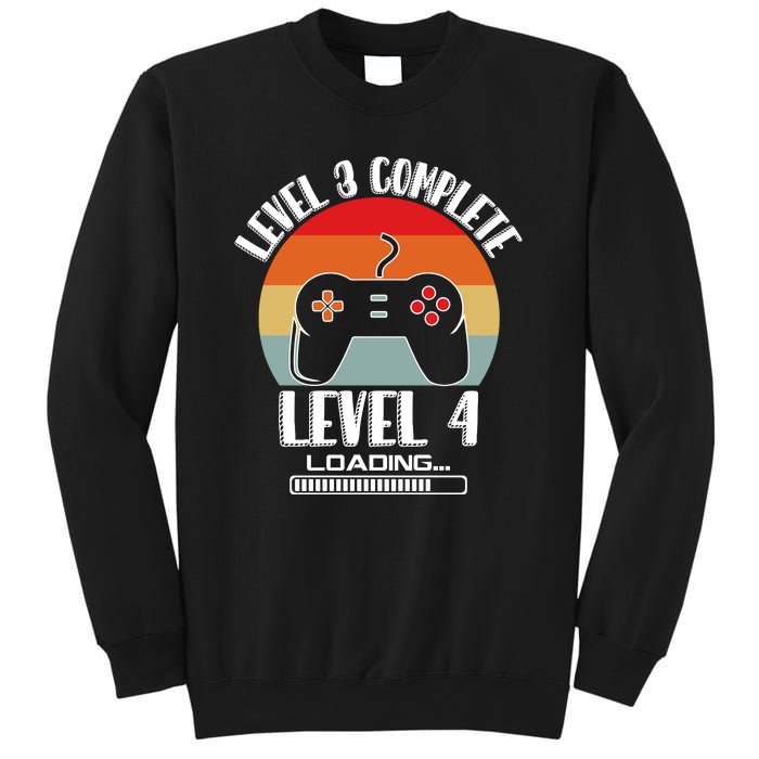 Level 3 Complete Level 4 Loading Vintage Birthday Video Game Sweatshirt