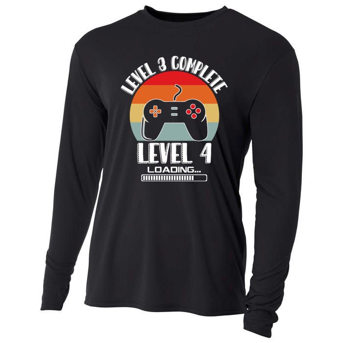 Level 3 Complete Level 4 Loading Vintage Birthday Video Game Cooling Performance Long Sleeve Crew