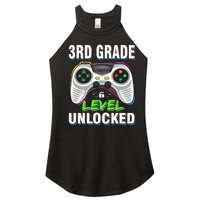 Level 3rd Grade Unlocked Back To School First Day Boy Girl Women’s Perfect Tri Rocker Tank