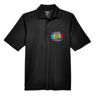 Level 3rd Grade Unlocked Third Back To School Gamer Boy Girl Men's Origin Performance Pique Polo