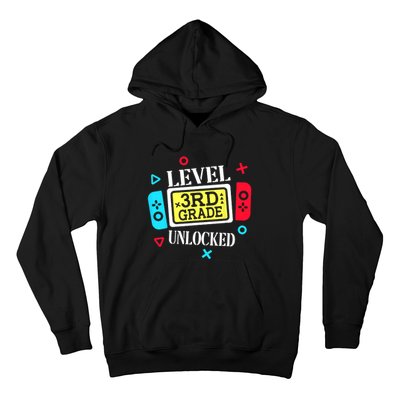 Level 3rd Grade Unlocked Third Back To School Gamer Boy Girl Hoodie