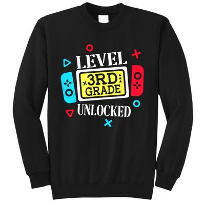 Level 3rd Grade Unlocked Third Back To School Gamer Boy Girl Sweatshirt