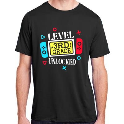 Level 3rd Grade Unlocked Third Back To School Gamer Boy Girl Adult ChromaSoft Performance T-Shirt