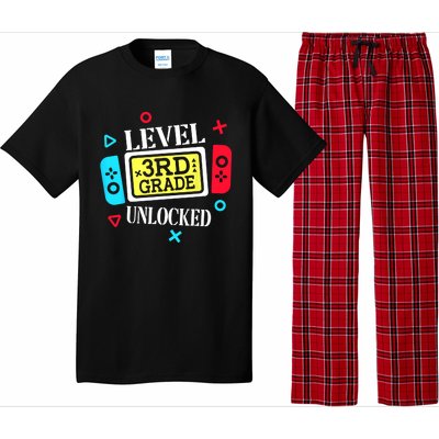 Level 3rd Grade Unlocked Third Back To School Gamer Boy Girl Pajama Set