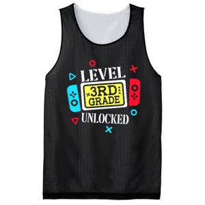 Level 3rd Grade Unlocked Third Back To School Gamer Boy Girl Mesh Reversible Basketball Jersey Tank