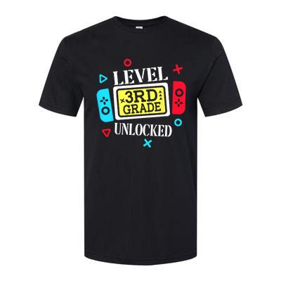 Level 3rd Grade Unlocked Third Back To School Gamer Boy Girl Softstyle CVC T-Shirt