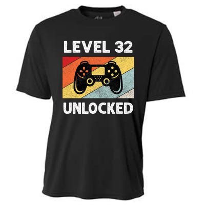 Level 32 Unlocked Turning 32 Years Old Cooling Performance Crew T-Shirt