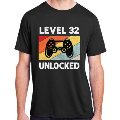 Level 32 Unlocked Turning 32 Years Old Adult ChromaSoft Performance T-Shirt