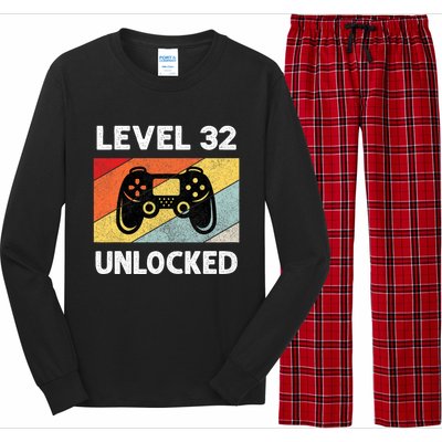 Level 32 Unlocked Turning 32 Years Old Long Sleeve Pajama Set