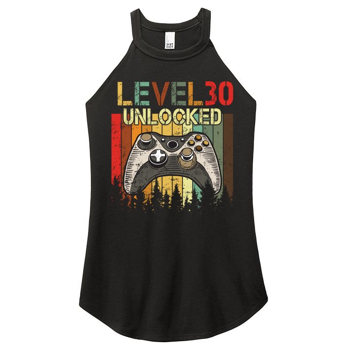 Level 30 Unlocked Video Game 30th Birthday Women's Perfect Tri Rocker Tank